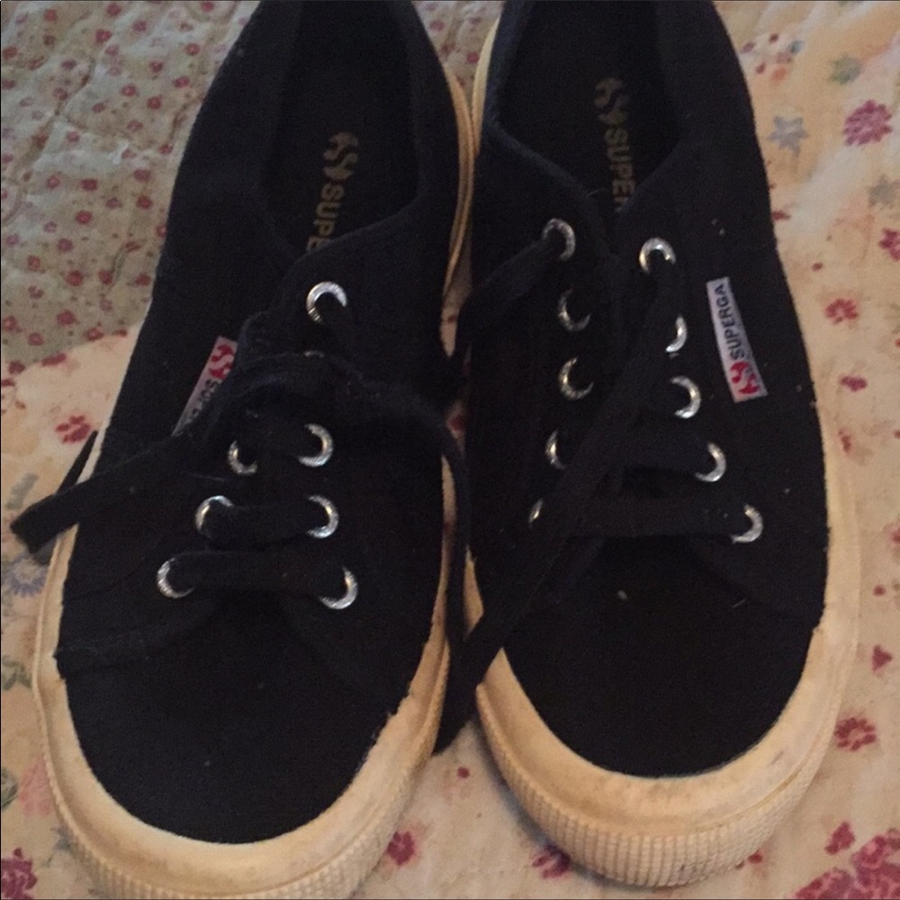 Superga canvas tennis shoes Victoria's sec gray